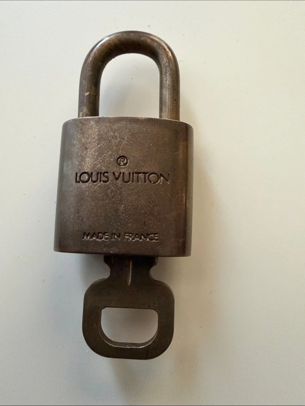 Louis Vuitton Bronze-Tone LV Padlock with Key